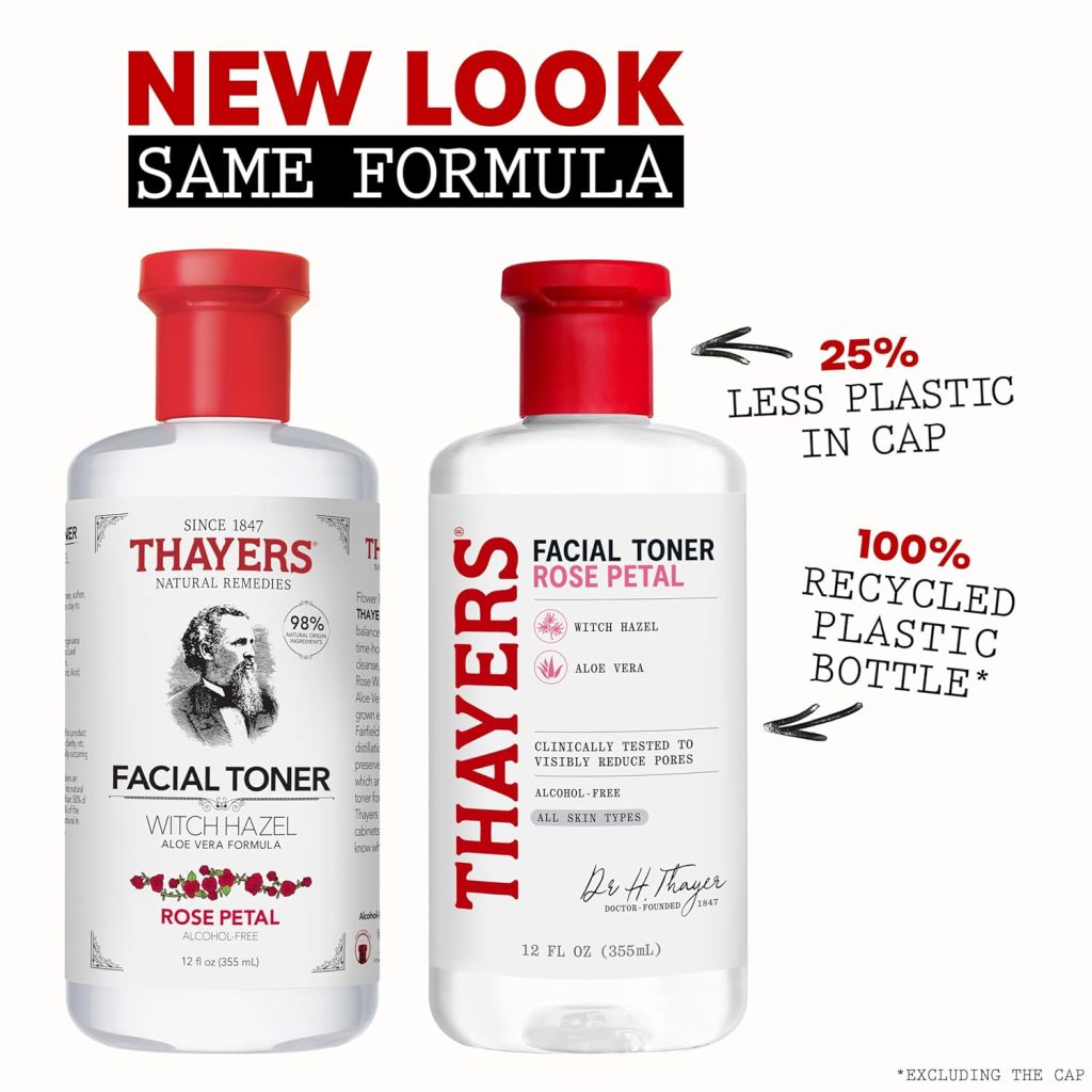 THAYERS Rose Petal Witch Hazel Toner – Nature’s Secret to Glowing, Hydrated Skin