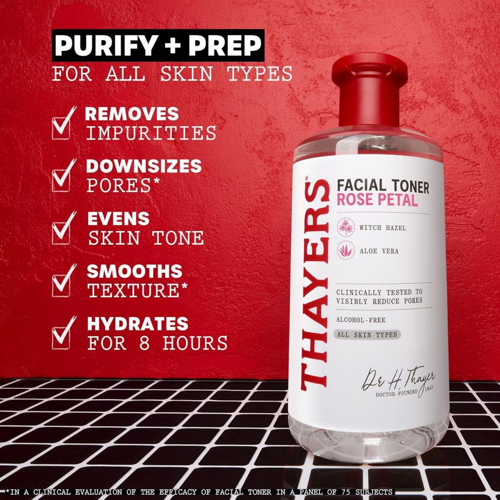 THAYERS Rose Petal Witch Hazel Toner – Nature’s Secret to Glowing, Hydrated Skin