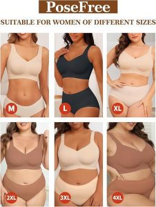 PoseFree Women’s Seamless Wireless Supportive Bra: Comfort Meets Confidence