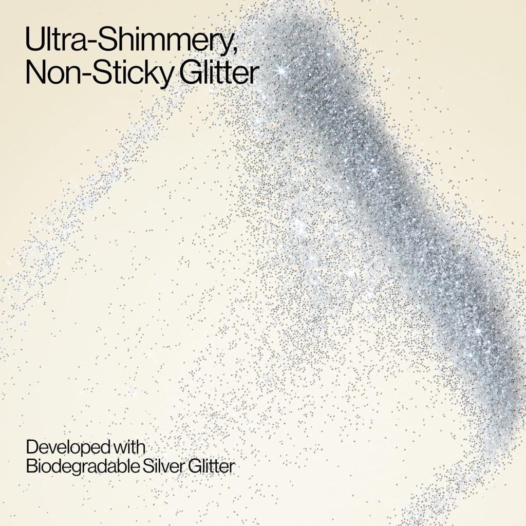 A lightweight glitter spray that adds instant silver shimmer to hair and skin. Designed for temporary glam without sticky residue or heavy buildup.