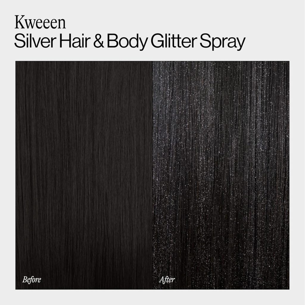 A lightweight glitter spray that adds instant silver shimmer to hair and skin. Designed for temporary glam without sticky residue or heavy buildup.