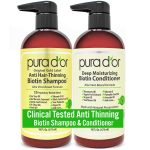 PURA D'OR Biotin Shampoo Set for Thicker, Healthier Hair