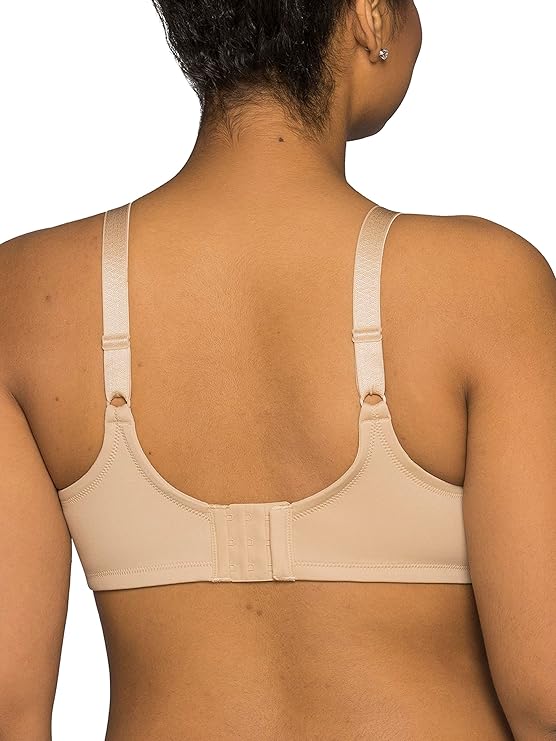 The Vanity Fair Women's Beauty Back Smoothing Minimizer Bra is designed to reduce bust projection while creating a smoother silhouette under clothing. It combines structured support with soft fabrics for all-day comfort and confidence.