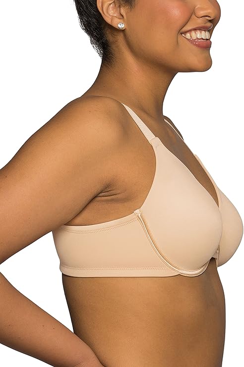 The Vanity Fair Women's Beauty Back Smoothing Minimizer Bra is designed to reduce bust projection while creating a smoother silhouette under clothing. It combines structured support with soft fabrics for all-day comfort and confidence.