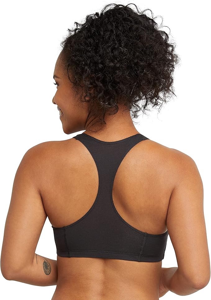 The Hanes Women's Racerback Cotton T-Back Bralette (3 Pack) is designed for women who want breathable comfort, gentle support, and irritation-free wear for everyday activities.Its soft cotton fabric and tag-free design make it especially appealing for sensitive skin and humid climates.