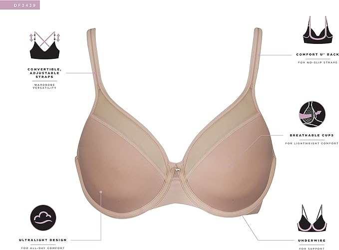 The Bali One Smooth U Ultra Light Bra is designed for women who want breathable comfort, smooth shaping, and flexible wear. It combines lightweight fabric with supportive structure for everyday confidence.