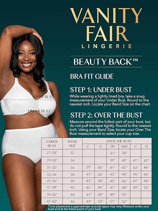 The Vanity Fair Women's Beauty Back Smoothing Minimizer Bra is designed to reduce bust projection while creating a smoother silhouette under clothing. It combines structured support with soft fabrics for all-day comfort and confidence.