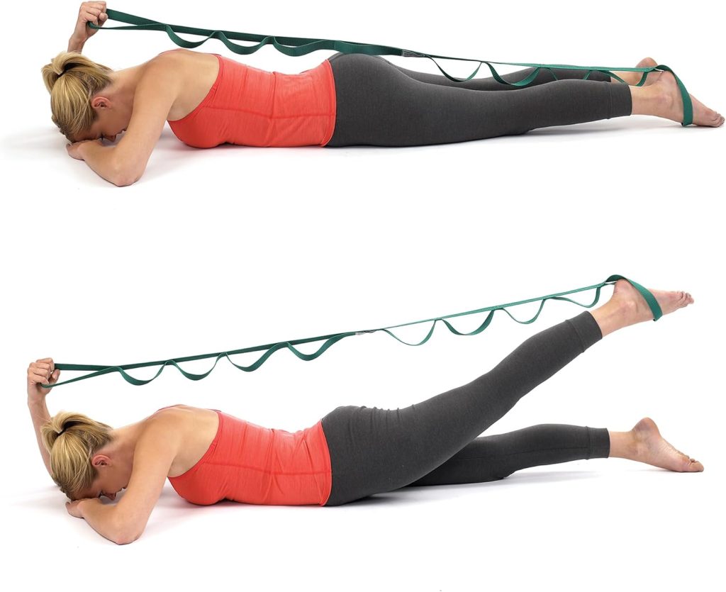 The OPTP The Original Stretch Out Strap with Exercise Book is a durable, guided stretching tool designed to improve flexibility and muscle recovery. It includes an instructional book to help users stretch safely and effectively at home.