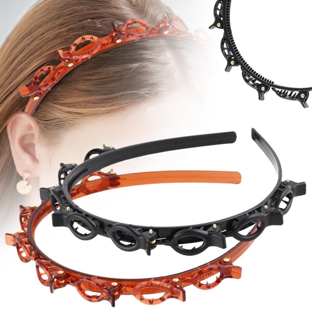 The Headband with Clips is a no-heat styling tool designed to create layered, voluminous hairstyles quickly and comfortably. Ideal for women and girls who want effortless daily styling without hair damage.