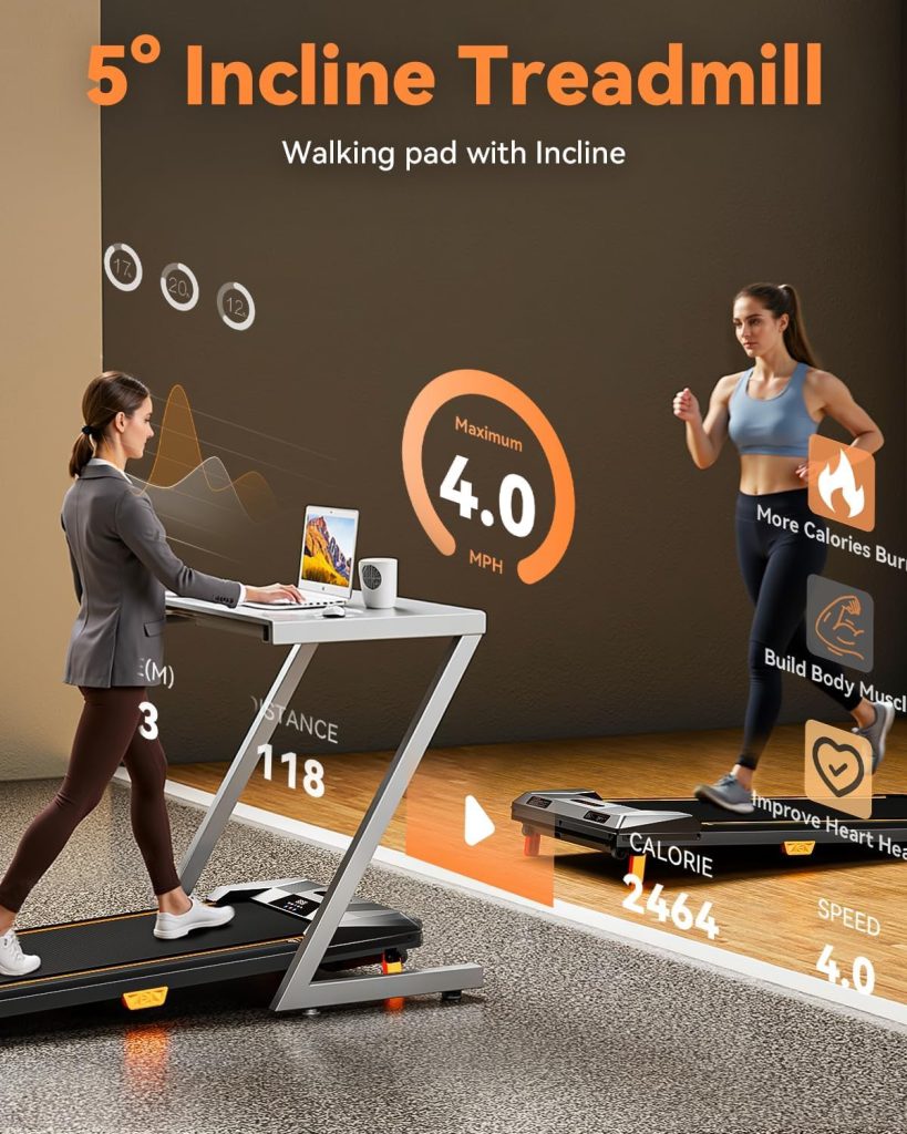 The BestGod Walking Pad Treadmill is a compact incline treadmill designed for home and office use. It allows you to walk while working, helping you stay active without needing a large workout space.