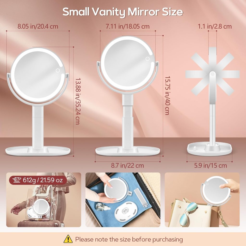 A powerful 30X magnification mirror with built-in lighting designed for ultra-precise grooming and makeup application. Ideal for women who want confidence in every detail.