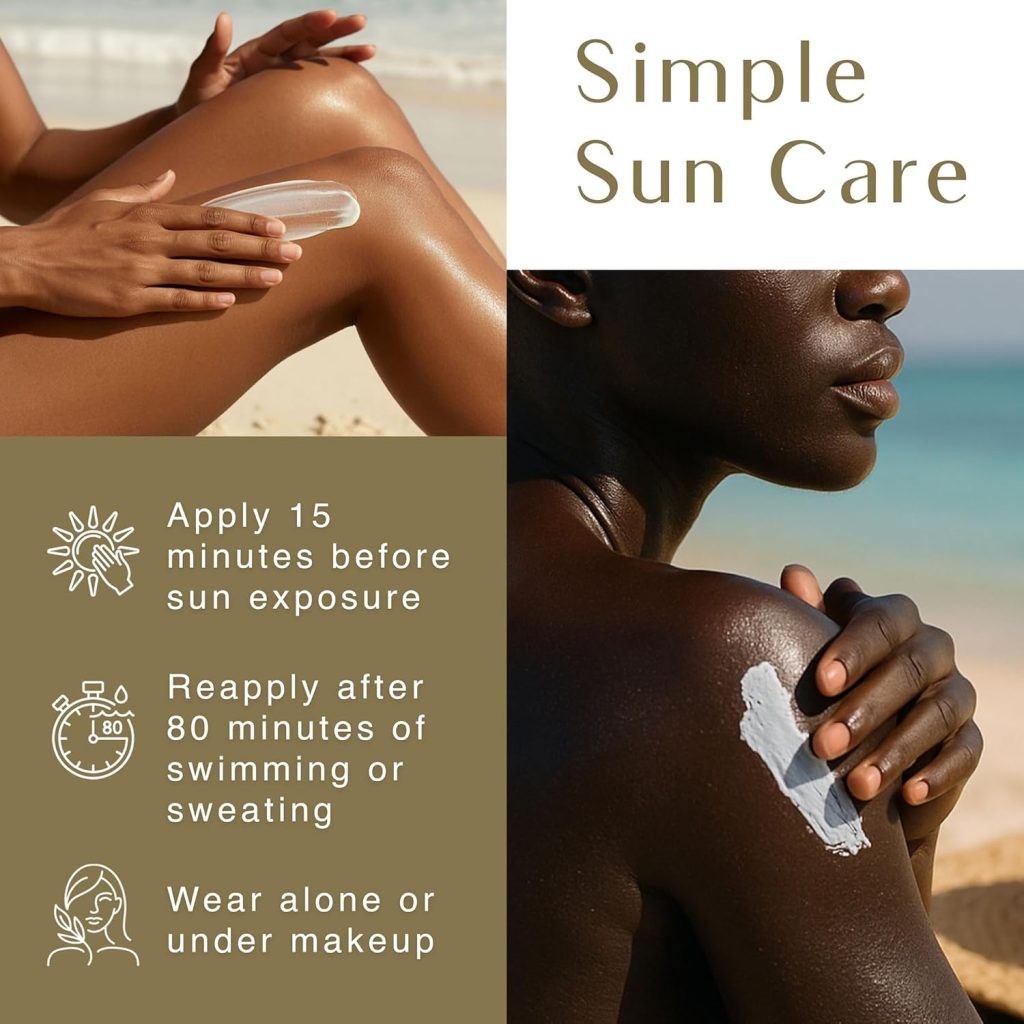 A lightweight SPF 30 sunscreen designed for melanin-rich skin that hydrates while protecting against daily sun exposure. Non-greasy, comfortable, and suitable for face and body use.