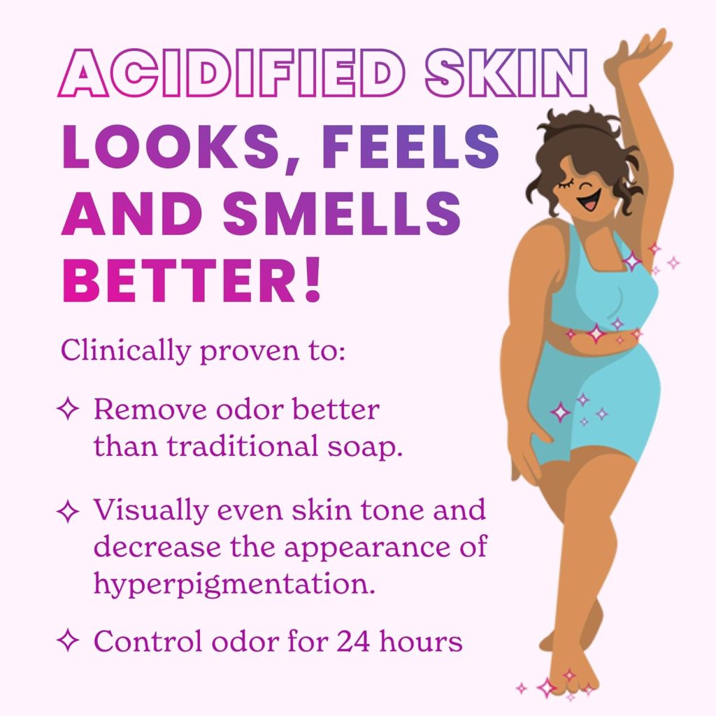 A dermatologist-developed acidified body wash designed to neutralize odor-causing bacteria while maintaining healthy skin pH. Ideal for daily use on odor-prone areas while remaining gentle for sensitive skin.