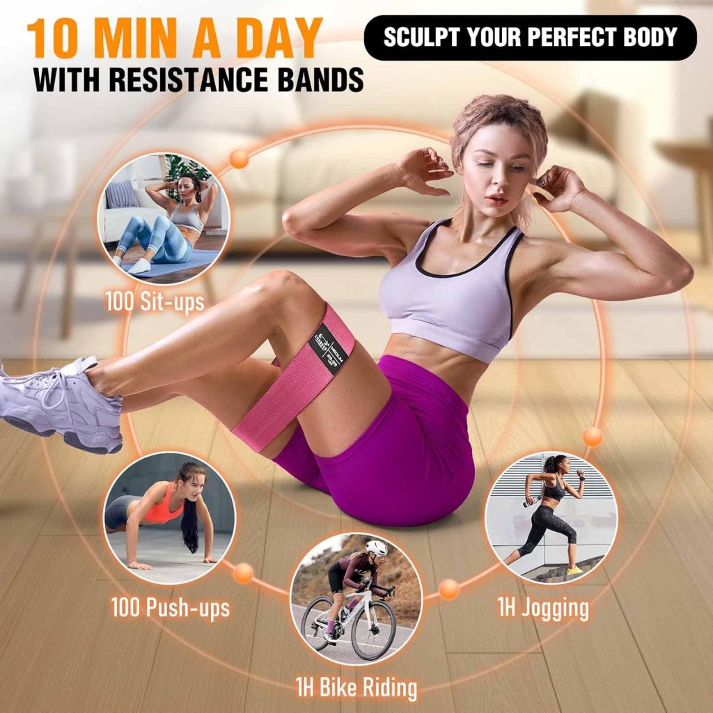 Fabric resistance bands are a simple yet powerful fitness accessory designed to improve strength, flexibility, and muscle activation. These non-slip bands provide a comfortable alternative to traditional rubber bands for home and gym workouts.