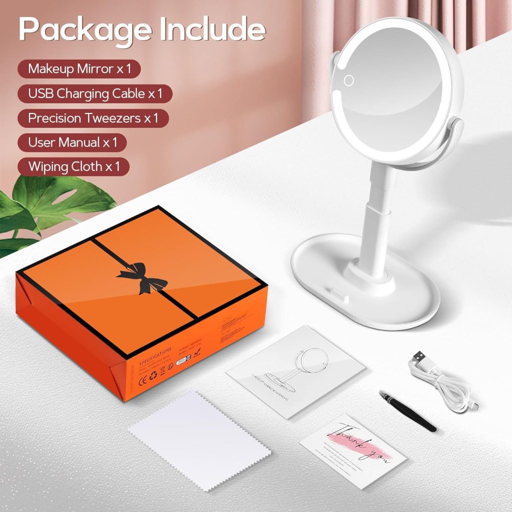 A powerful 30X magnification mirror with built-in lighting designed for ultra-precise grooming and makeup application. Ideal for women who want confidence in every detail.