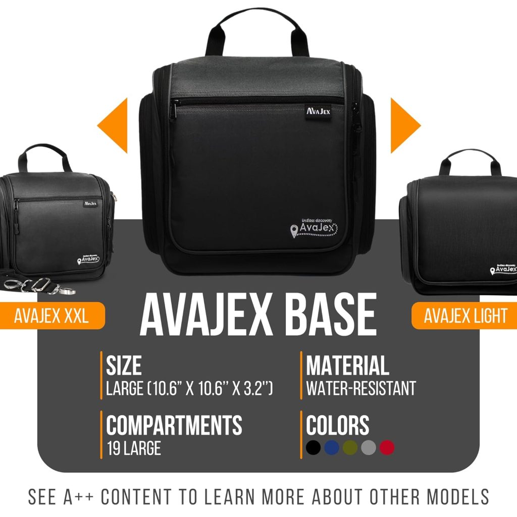 A waterproof hanging toiletry bag designed to keep skincare, cosmetics, and hygiene products organized, protected, and easy to access while traveling. Ideal for maintaining cleanliness and confidence wherever you go.