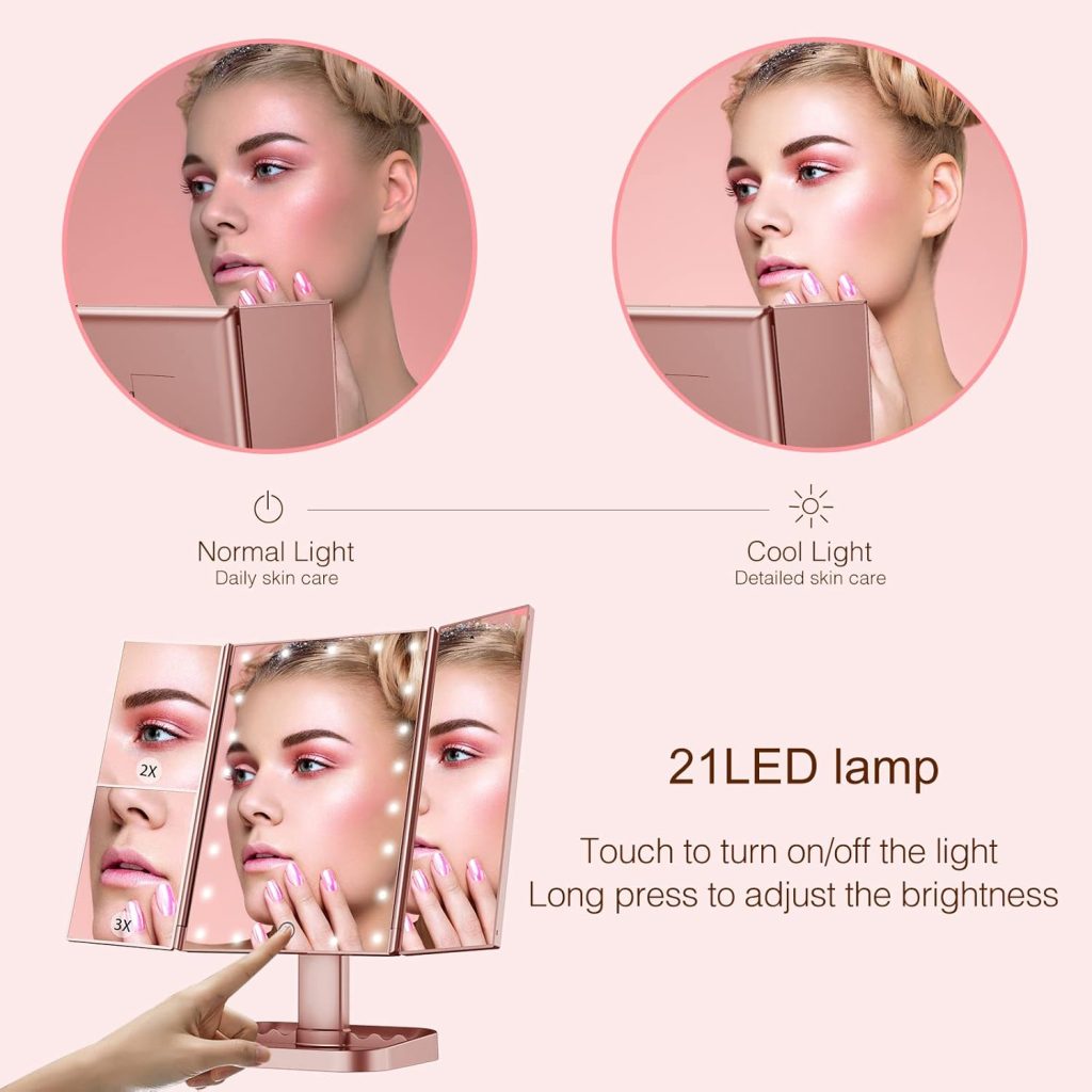The HUONUL Lighted Makeup Mirror 10X/3X/2X is a portable vanity mirror designed for precision makeup application with adjustable lighting and touch control. After testing it myself, I found it especially helpful for detailed tasks like eyeliner, brow shaping, and skincare routines.
