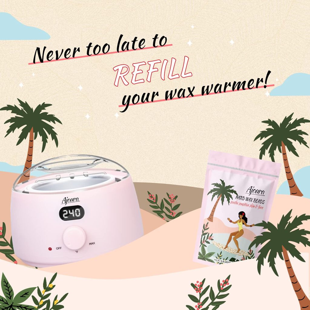 Ajoura 1lb Refill Wax Beans offer a convenient, cost-effective way to achieve salon-smooth skin at home. Designed for gentle yet effective hair removal, even on sensitive areas.