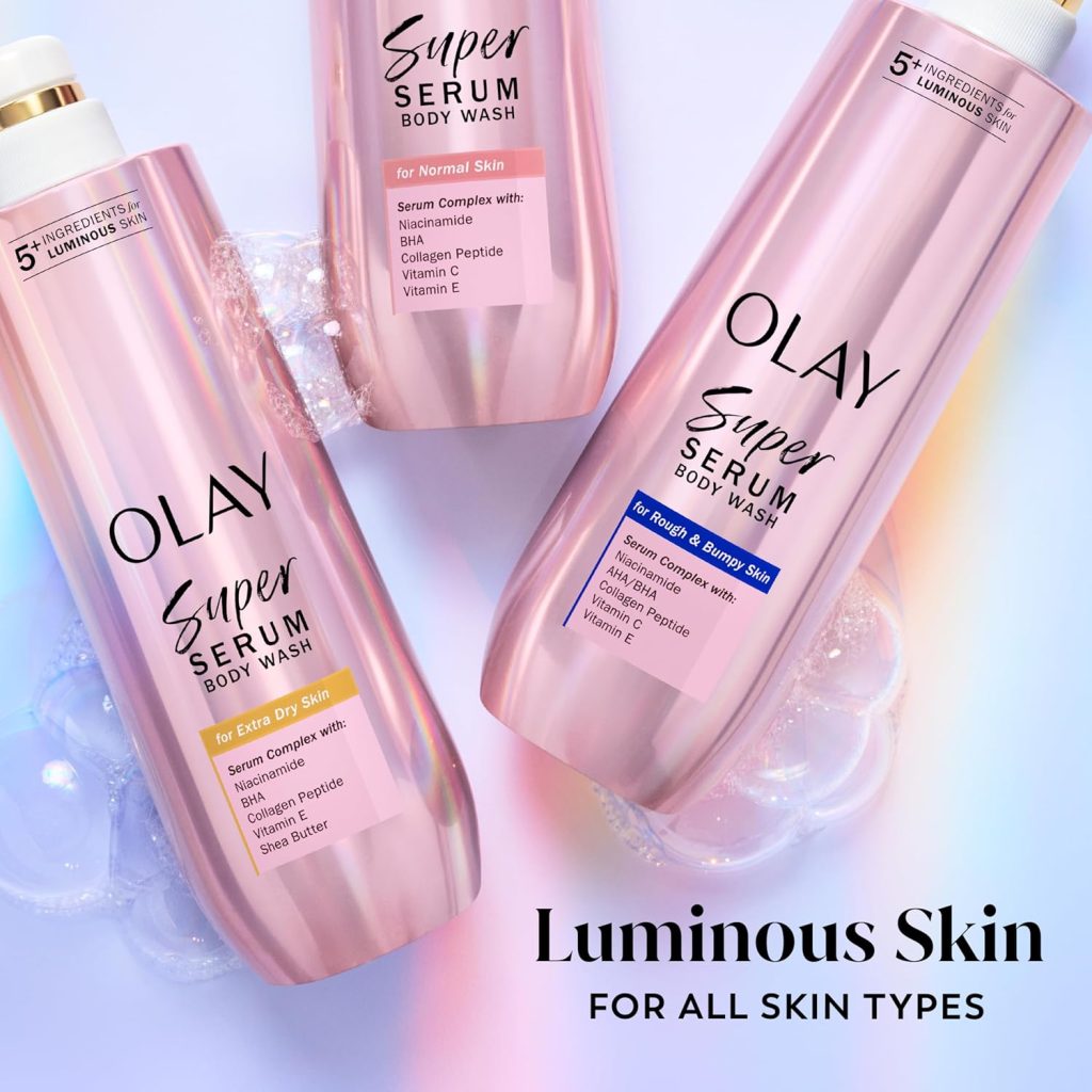 Soothe extra-dry, sensitive skin with Olay Super Serum Body Wash. 24-hour hydration, gentle cleansing, and a healthy glow—comfort you can feel.