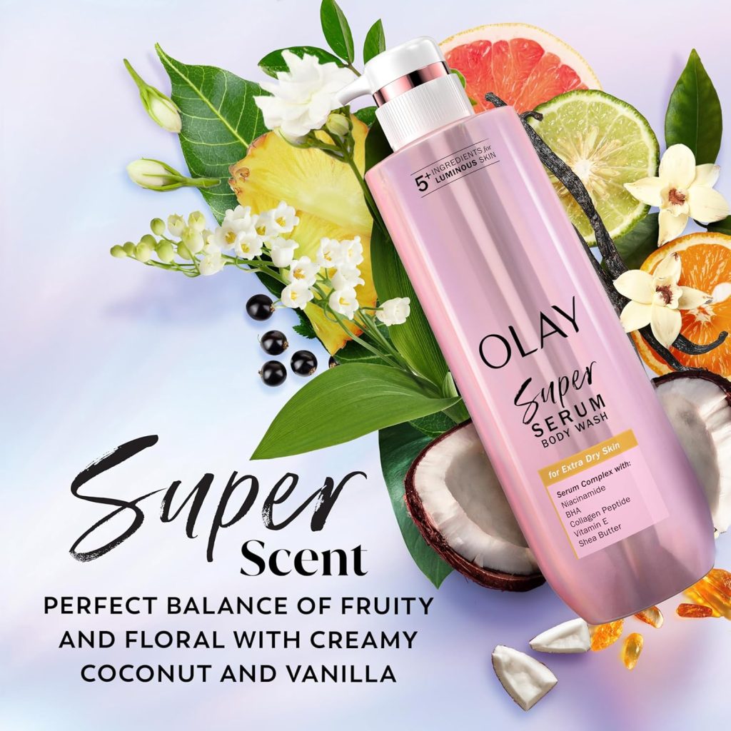 Soothe extra-dry, sensitive skin with Olay Super Serum Body Wash. 24-hour hydration, gentle cleansing, and a healthy glow—comfort you can feel.