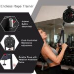 Endless Rope Trainer - Portable Cable Pulley System for Home Gym, Grip & Arm Strengthening, Back & Body Coordination, Versatile Hanging Exercise Equipment
