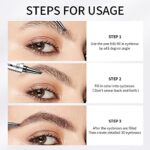 Waterproof 36H Eyebrow Pencil – Long-Lasting Liquid Brow Makeup with Angled Tip (4# Black)