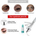 Waterproof 36H Eyebrow Pencil – Long-Lasting Liquid Brow Makeup with Angled Tip (4# Black)