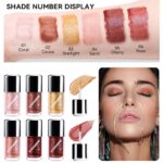 Liquid Metallic Glitter Eyeshadow – Longwear, Highly Pigmented & Blendable Shimmer Cream Shadow for Women (Sand)