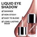 Liquid Metallic Glitter Eyeshadow – Longwear, Highly Pigmented & Blendable Shimmer Cream Shadow for Women (Sand)