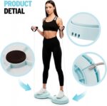 Waist Twister Machine Exercise Tool, Ab Twister Board with The Smart LED Digital Monitor, Noiseless Ab Twister for Home Gym Equipment, 300 Lbs Weight Capacity Workout Equipment for Women, Blue