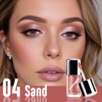 Liquid Metallic Glitter Eyeshadow – Longwear, Highly Pigmented & Blendable Shimmer Cream Shadow for Women (Sand)