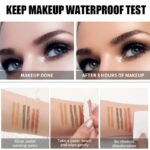 Waterproof 36H Eyebrow Pencil – Long-Lasting Liquid Brow Makeup with Angled Tip (4# Black)