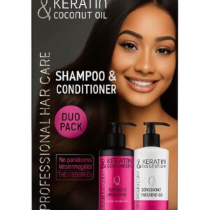 Keratin & Coconut Oil Shampoo Duo – Smooth, Strong Hair