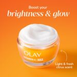 Olay Vitamin C MAX Face Moisturizer, Brightening Cream for Women, Hydrating, Evens Tone, Dark Spot & Hyperpigmentation Reduction, Glowing Skin Care - Niaciniamide, Peptides 1.7 Oz