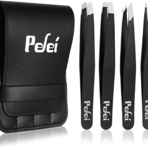 Pefei Stainless Steel Tweezers Set – Precision Hair Removal