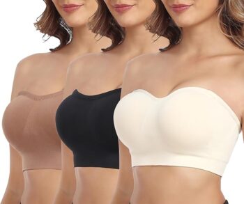 OBICUM Strapless Bra – Comfortable Non-Slip Silicone Bandeau