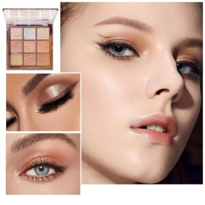 K’APEINE Shimmer Eyeshadow Palette – Waterproof Nude Glitter