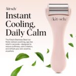 Kitsch Ice Roller for Face – Stainless Steel Face Ice Roller to Reduce Puffiness, Redness & Headaches – Cooling Facial Roller for Skin Care, Irritation Relief & Spa-Like Experience at Home - Pink