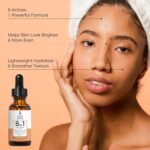 Sapi Anito 8in1, Face Serum Vitamin C, Niacinamide, Collagen, Kojic Acid, Turmeric, Vitamin E, Hyaluronic Acid, Retinol, Skin Care, Facial Moisturizer, Hydrating Serum, Targets Wrinkles,1 fl oz.