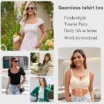 Womens Seamless T-Shirt Bras 3 Pack Wireless Comfy Jelly Bra, Full Coverage Bralette No Show Under Clothes