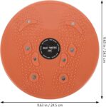 Body Shaping Twisting Waist Disc Exercise Rotating Board Small Indoor Fitness Equipment Orange Waist Trainer for Core Workout and Abdominal Muscle Strengthening