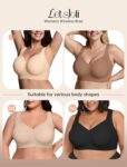 Bras for Women Supportive Wireless Push Up Bra Full Coverage No Underwear Seamless Plus Size for Older Women