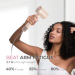 Blow Dryer with Comb, TYMO AIRHYPE Compact 200 Million lonic Hair Dryer with Diffuser, Fast Dry Pink Blow Dryer for Women 110,000RPM Portable Hairdryer for Curly Hair, 4 Temps & 2 Speeds