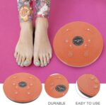 Body Shaping Twisting Waist Disc Exercise Rotating Board Small Indoor Fitness Equipment Orange Waist Trainer for Core Workout and Abdominal Muscle Strengthening