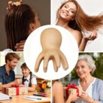 Head Massager Scalp - Octopus Hair Spa Relaxation Tool,Wooden Scalp Scratcher - for Women Men Workplace Break Study Personal Care Daily Wellness Meditation