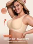 Bras for Women Supportive Wireless Push Up Bra Full Coverage No Underwear Seamless Plus Size for Older Women
