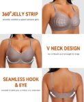 V Neck Wireless Bras for Women No Underwire Seamless Bra Full Coverage No Wire Tshirt Bras