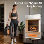 Under Desk Elliptical Machine, Quiet & Portable Electric Machine Seated Pedal Exerciser with Remote Control, Low-Impact Electric Leg Workout Machine with 12 Level Speeds Adjustable for Home Office