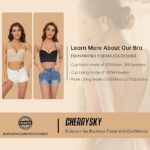 Low Back Bras for Women-Seamless Invisible Backless Bra-Lightly Lined Demi Multiway Bra No Show Low Cut Halter Bras