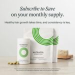 Nutrafol Women's Hair Growth Supplements, For Women 18-44 Years Old, Clinically Tested for Visibly Thicker, Stronger Hair, 100% Vegan Ingredients, Dermatologist Recommended - 1 Month Supply